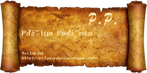 Pólya Peónia névjegykártya